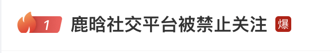 鹿晗工作室道歉！个人账号被禁止关注